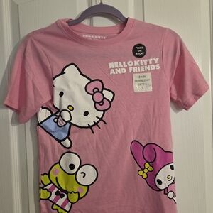 Hello Kitty Pink Tee with Characters